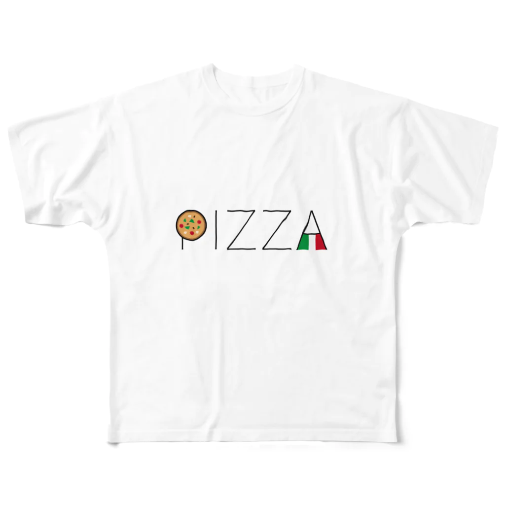 Yuk!のPIZZA TypoTee フルグラフィックTシャツ