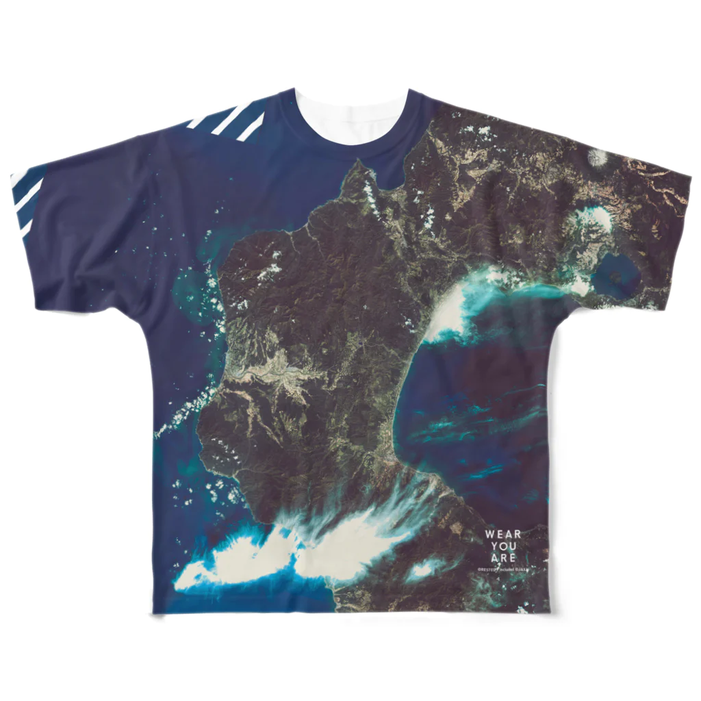 WEAR YOU AREの北海道 瀬棚郡 フルグラフィックTシャツ