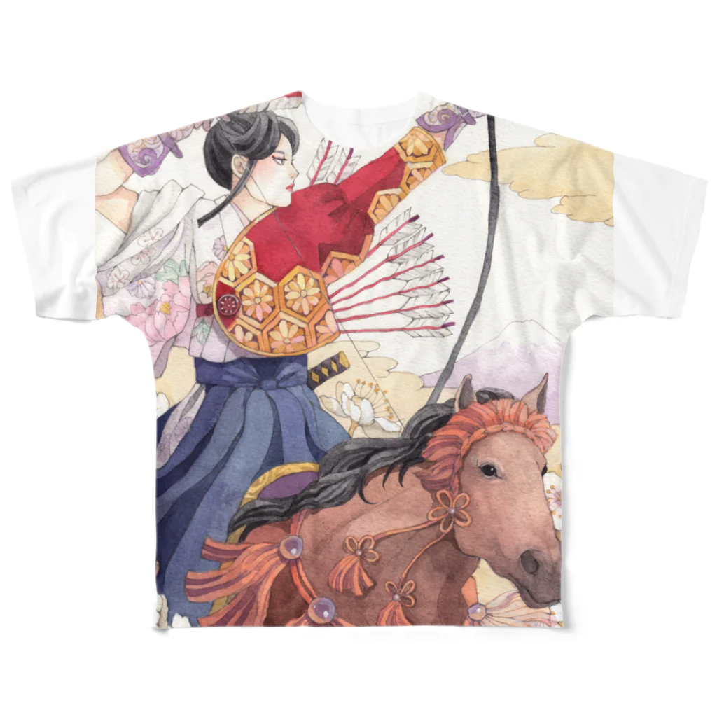 苗村さとみの流鏑馬女子 All-Over Print T-Shirt