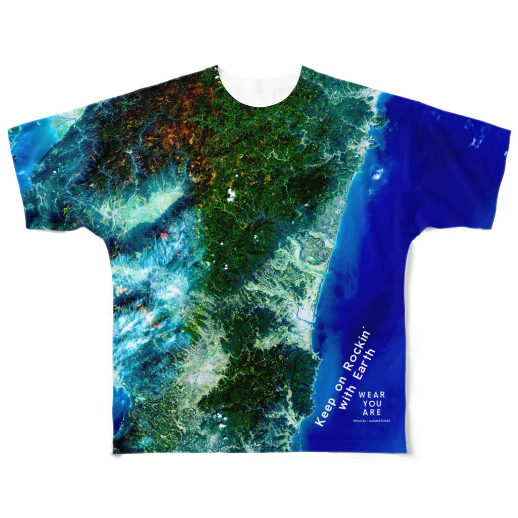 WEAR YOU AREの宮崎県 Unnamed Road フルグラフィックTシャツ