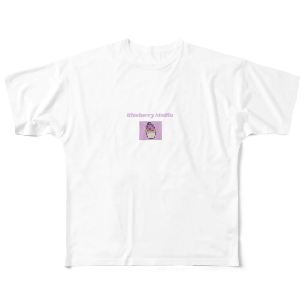 SherryのBlueberry Muffin フルグラフィックTシャツ