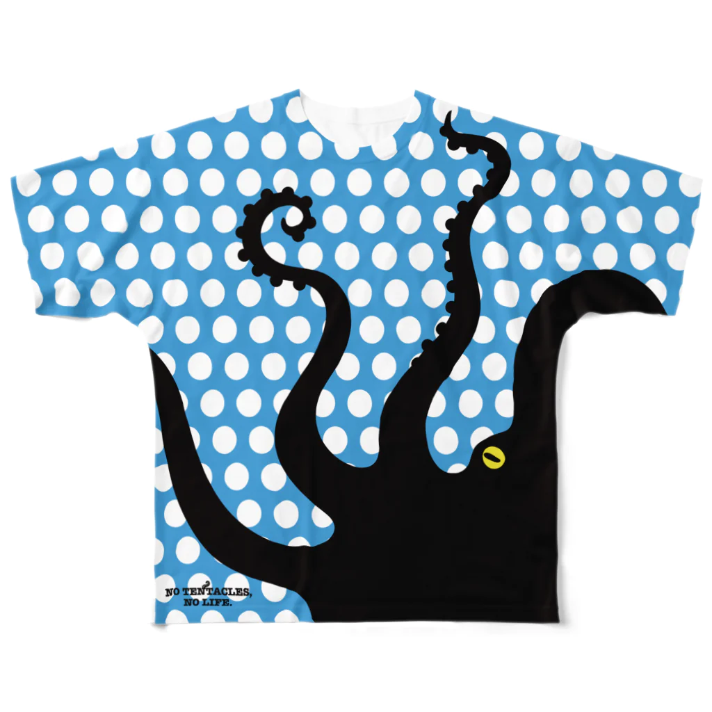 oba:obaのNO TENTACLE, NO LIFE All-Over Print T-Shirt