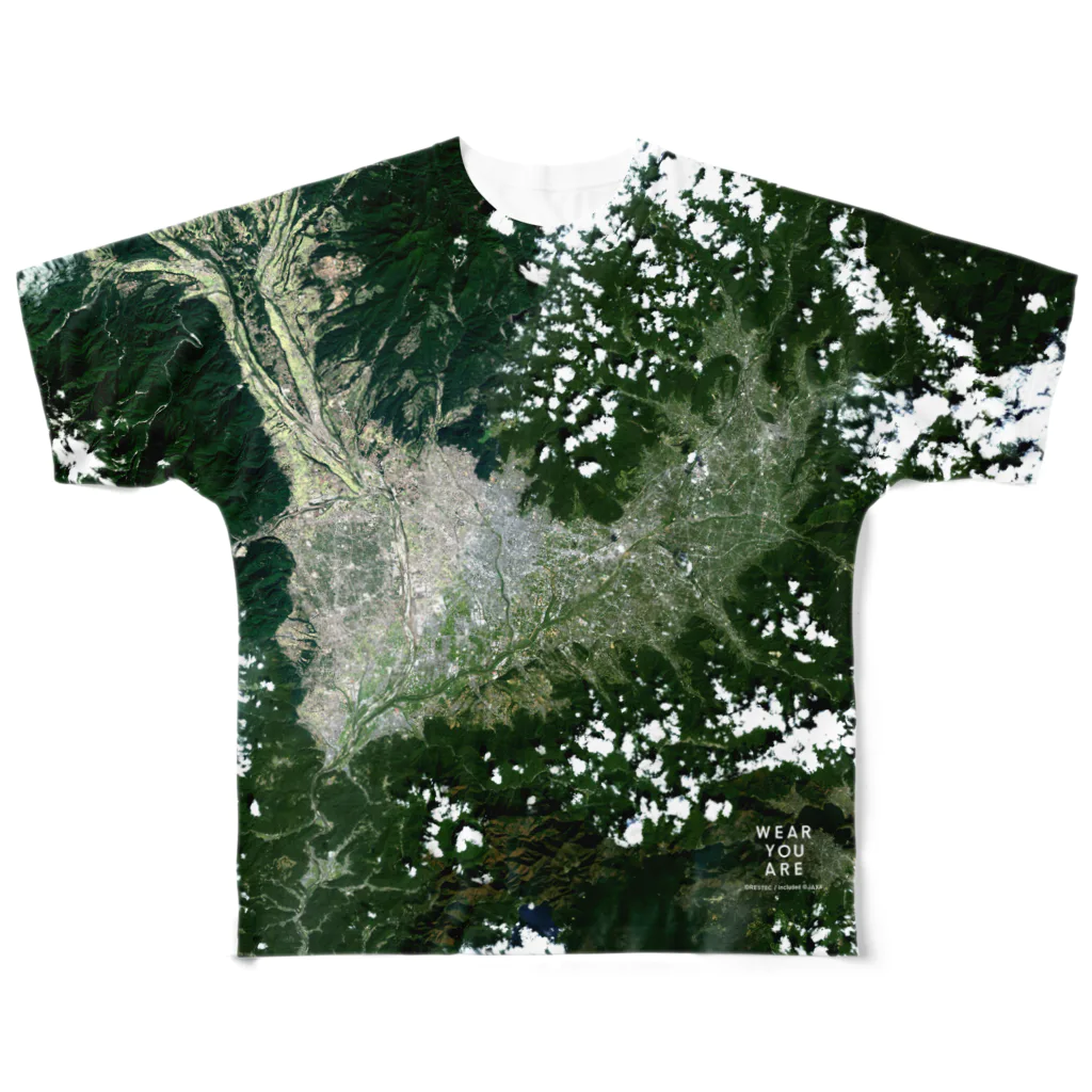 WEAR YOU AREの山梨県 Unnamed Road All-Over Print T-Shirt