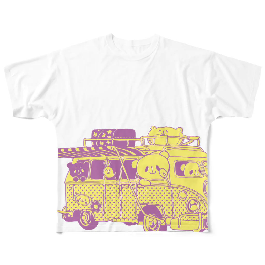 おやまくまオフィシャルWEBSHOP:SUZURI店のドライブおやまくま All-Over Print T-Shirt