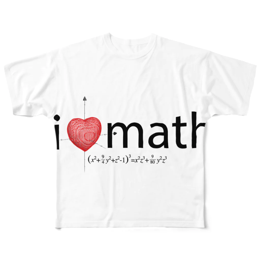 takumath.net officialのi love math フルグラフィックTシャツ