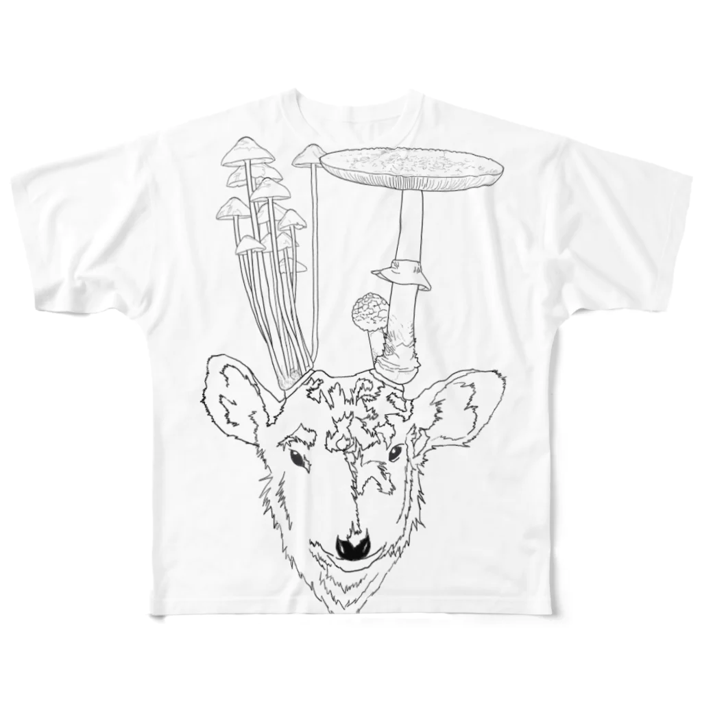 happamanのSIKA-KINOKO All-Over Print T-Shirt