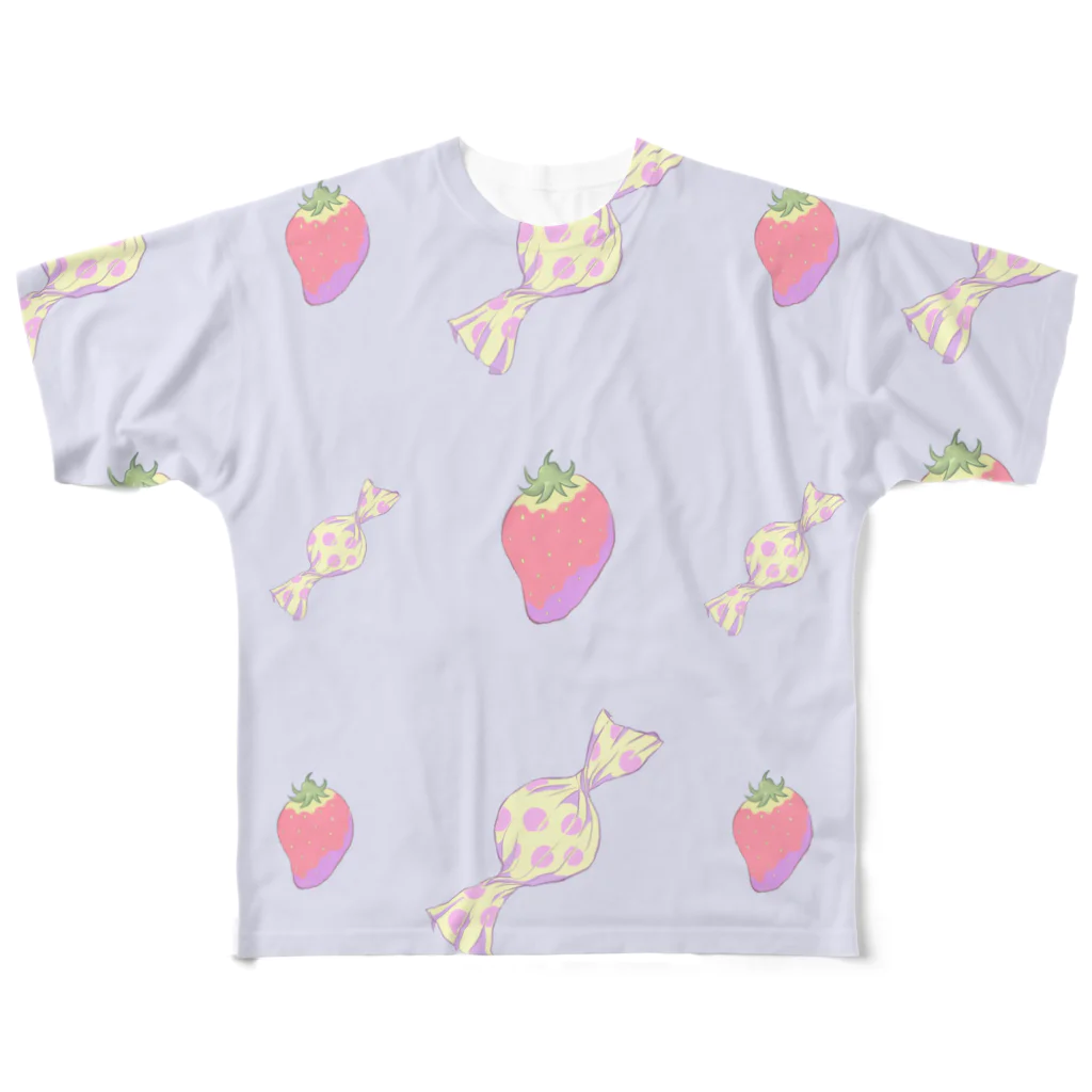 ピンクトニジのストロベリーキャンディ All-Over Print T-Shirt