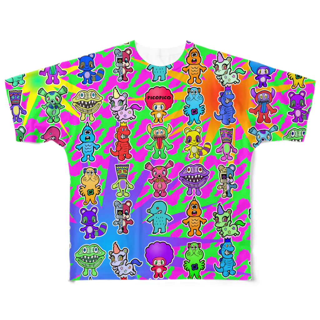 PICOPICOのピコピコオールスター　ジャングル All-Over Print T-Shirt