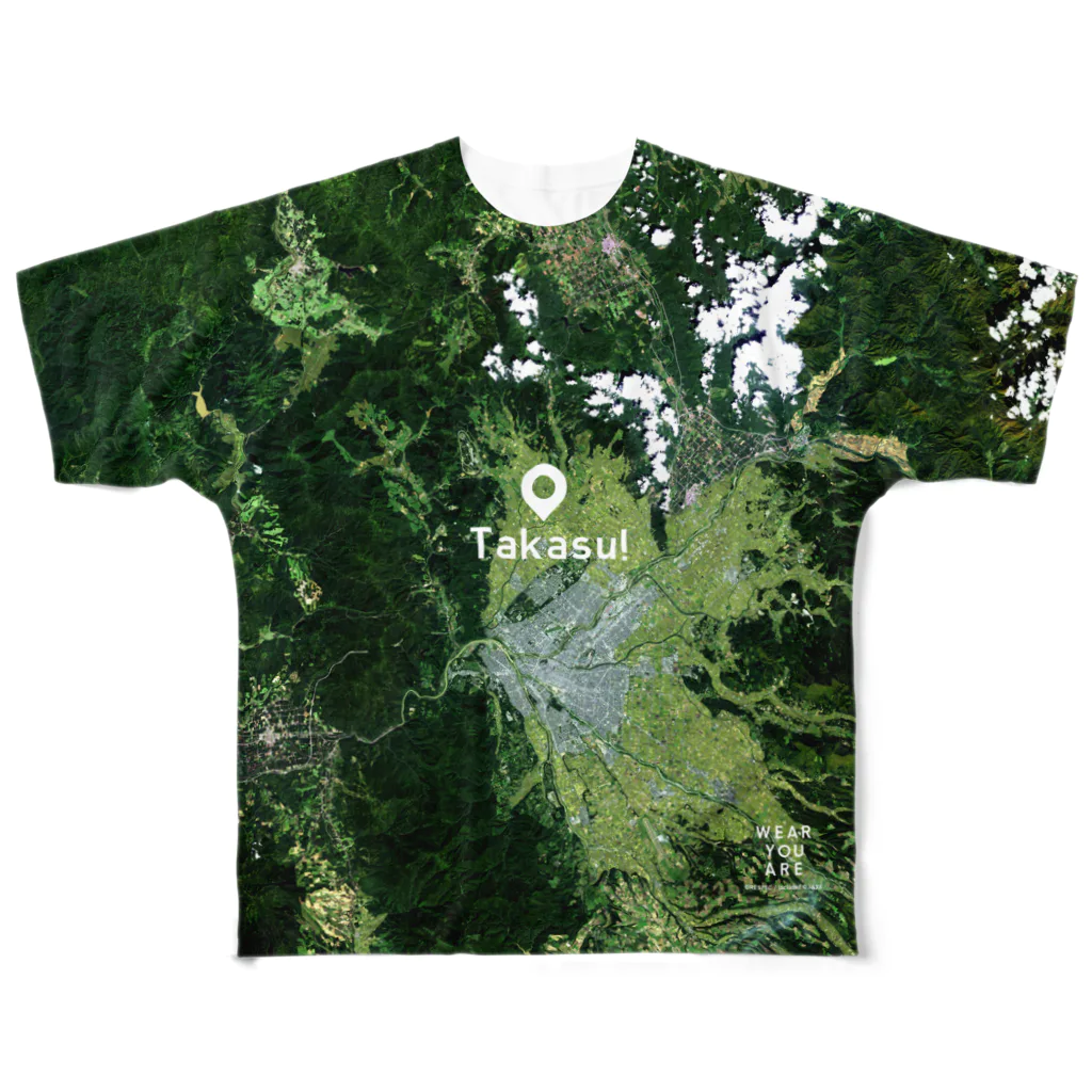 WEAR YOU AREの北海道 上川郡 Tシャツ 両面 フルグラフィックTシャツ