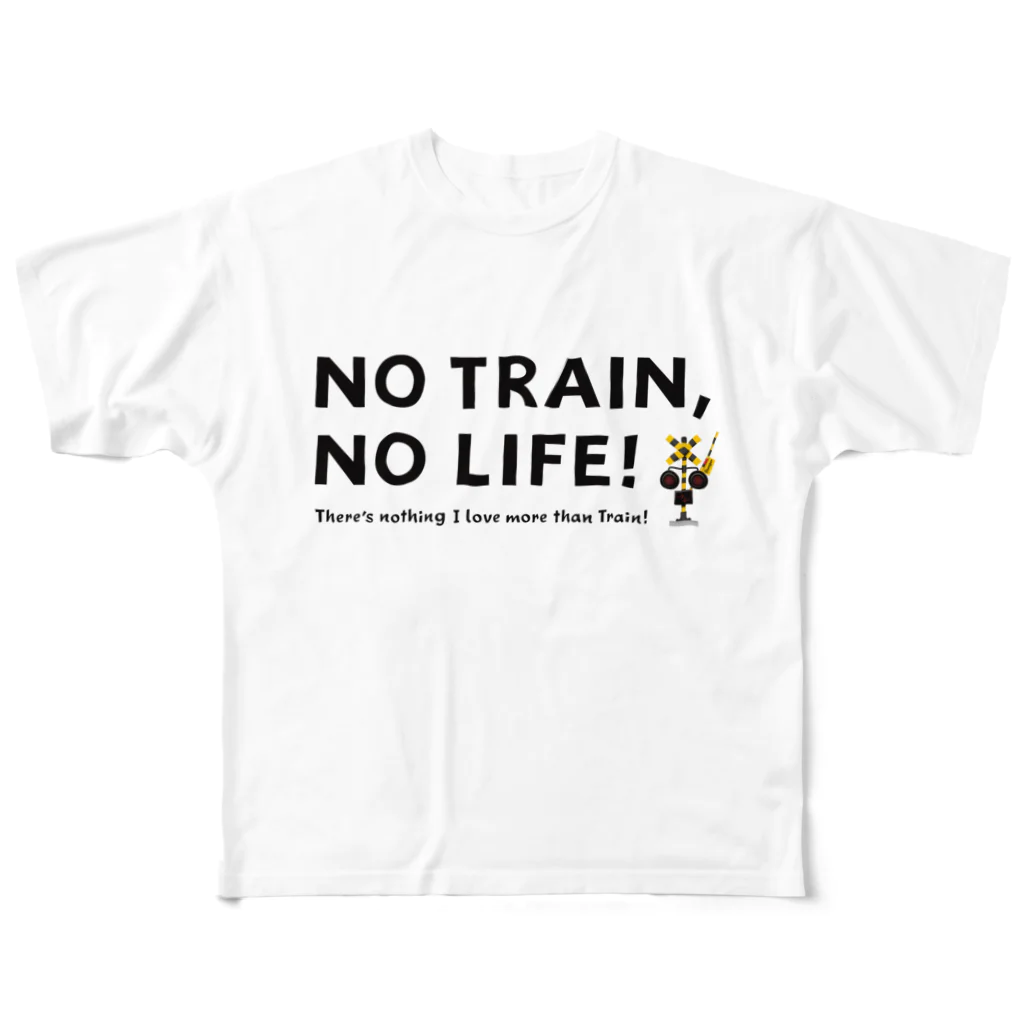 Train Kids! SOUVENIR SHOPのNO TRAIN, NO LIFE ! フルグラフィックTシャツ