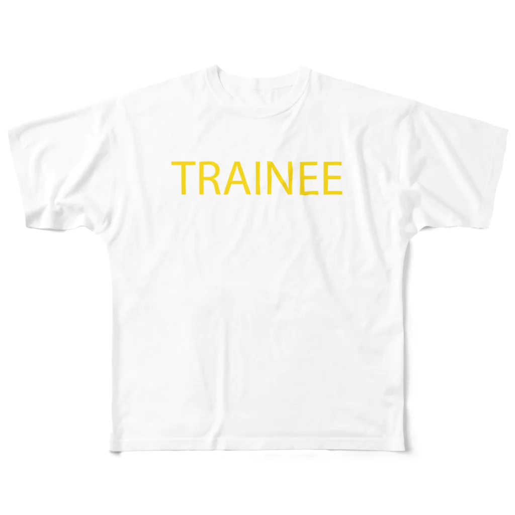 MUGENGEN (ムゲンゲン)のTRAINEE letter D_YW フルグラフィックTシャツ