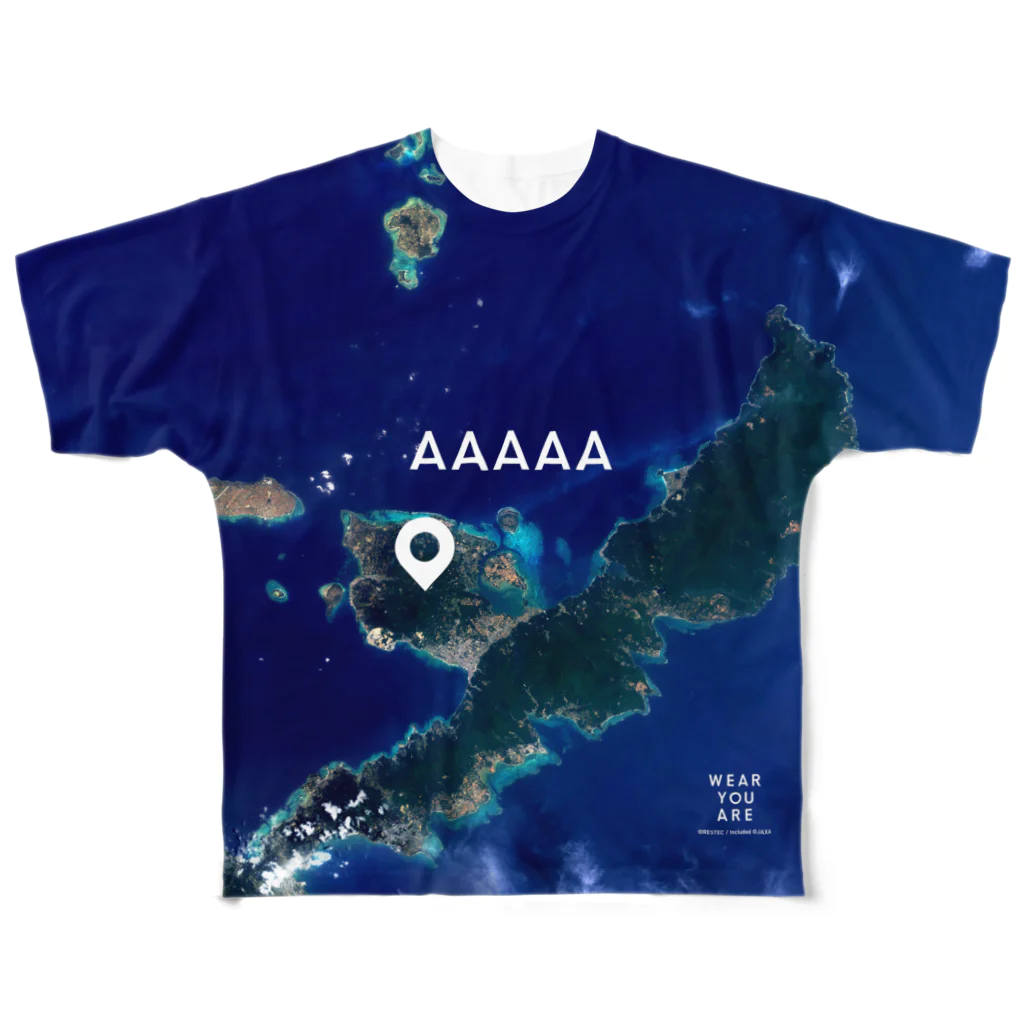 WEAR YOU AREの沖縄県 国頭郡 Tシャツ 片面 フルグラフィックTシャツ