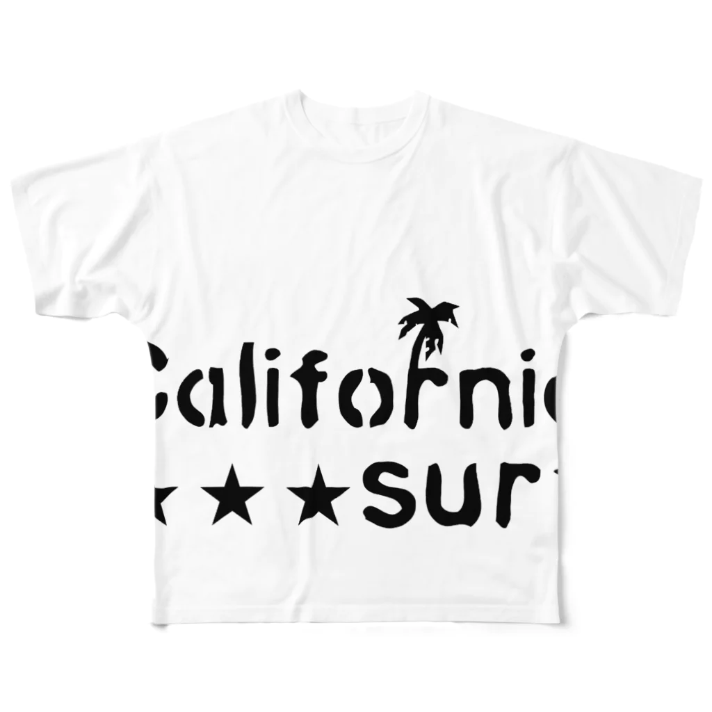 mairo baseのCalifornia サーフ フルグラフィックTシャツ