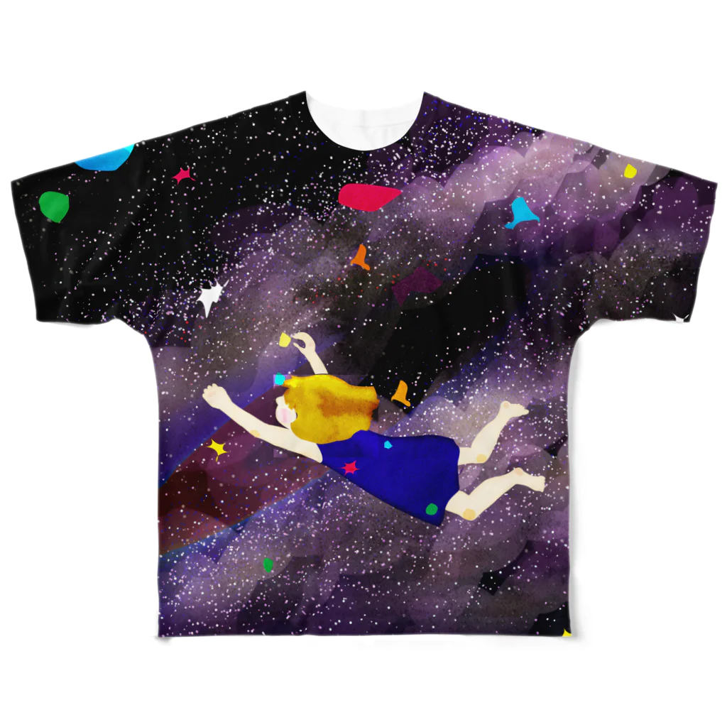 あいぼとっしゅのまこちゃん宇宙旅行 All-Over Print T-Shirt