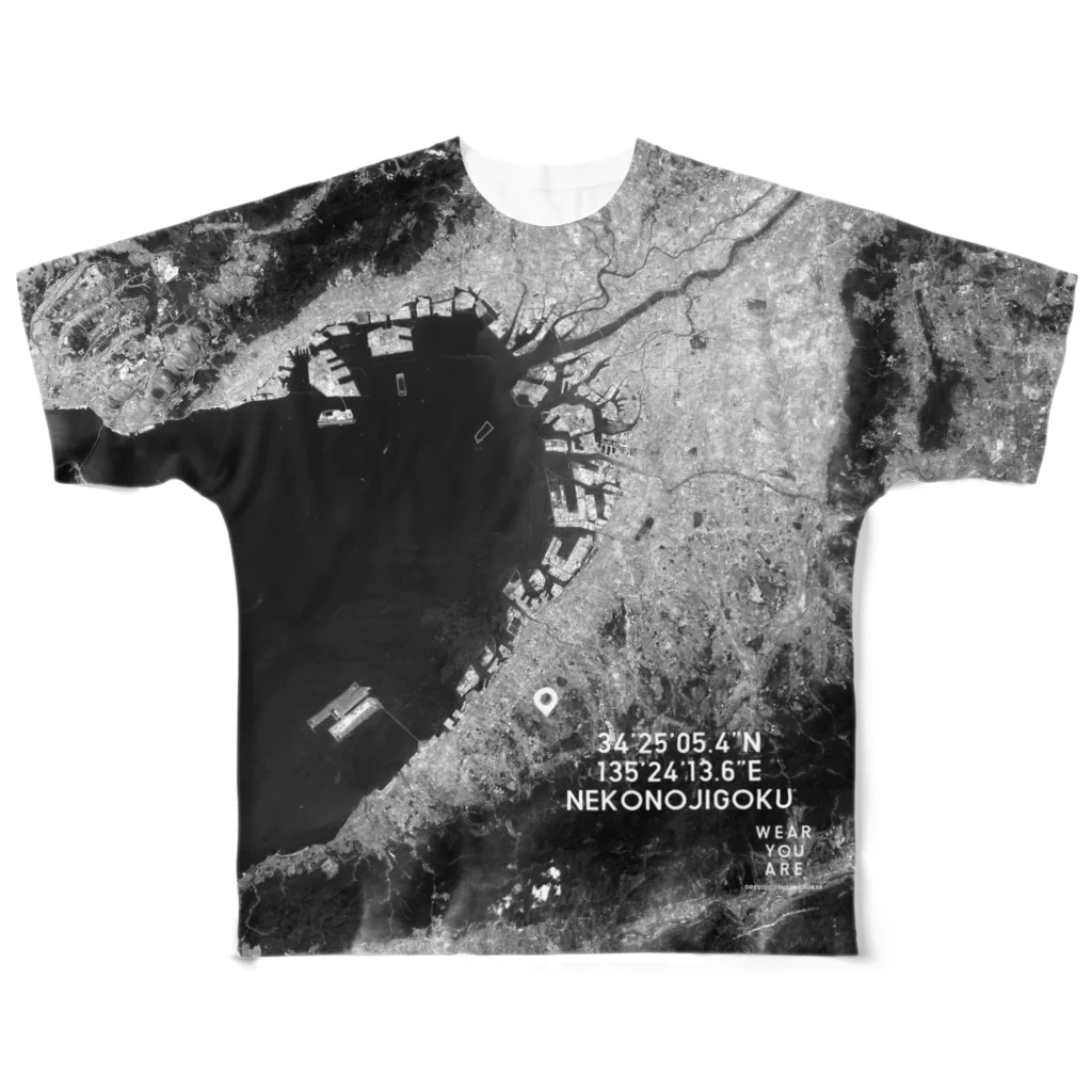 WEAR YOU AREの大阪府 岸和田市 Tシャツ 両面 All-Over Print T-Shirt