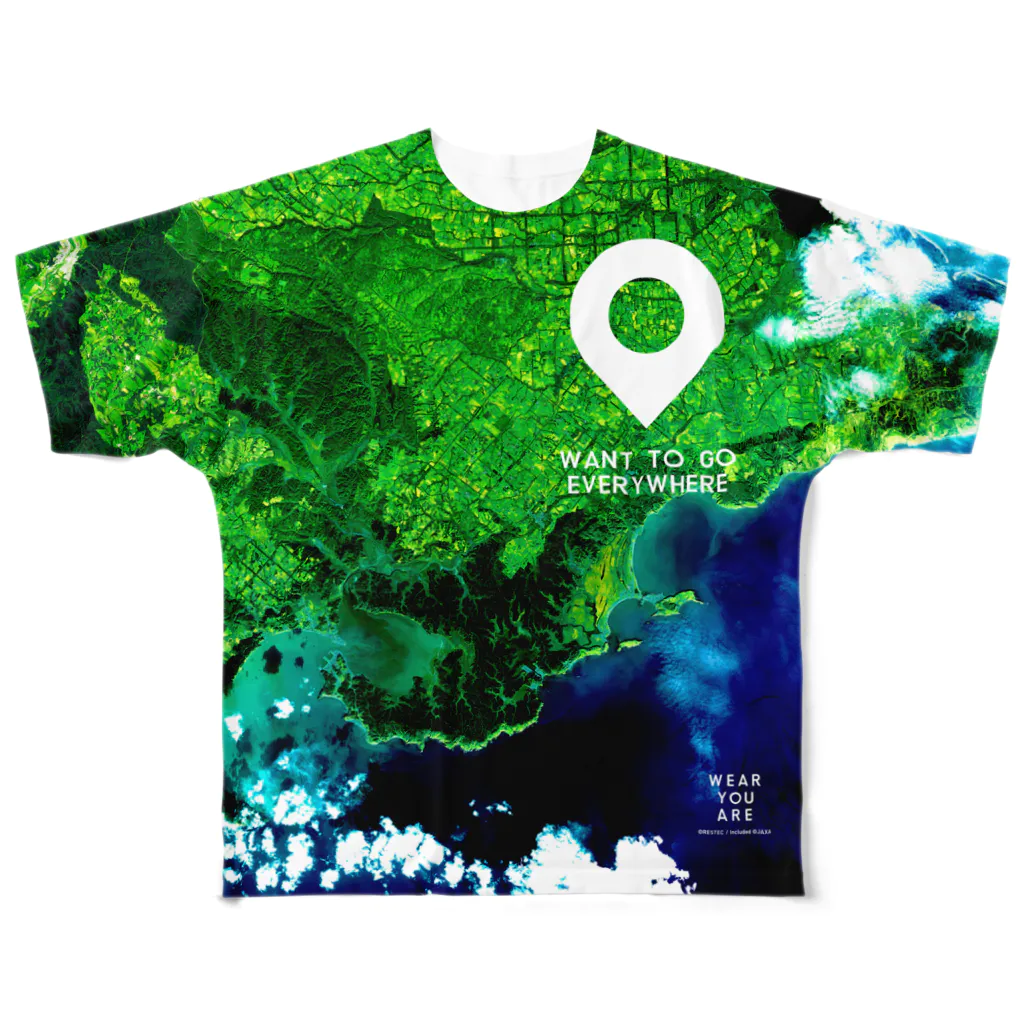 WEAR YOU AREの北海道 厚岸郡 Tシャツ 両面 All-Over Print T-Shirt