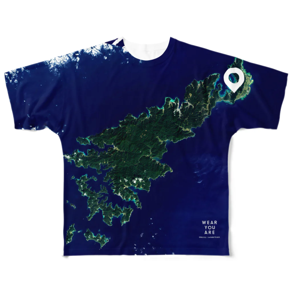 WEAR YOU AREの鹿児島県 奄美市 Tシャツ 片面 All-Over Print T-Shirt