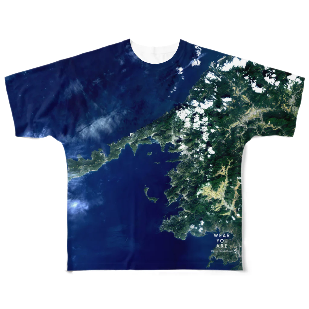 WEAR YOU AREの愛媛県 西宇和郡 Tシャツ 片面 All-Over Print T-Shirt