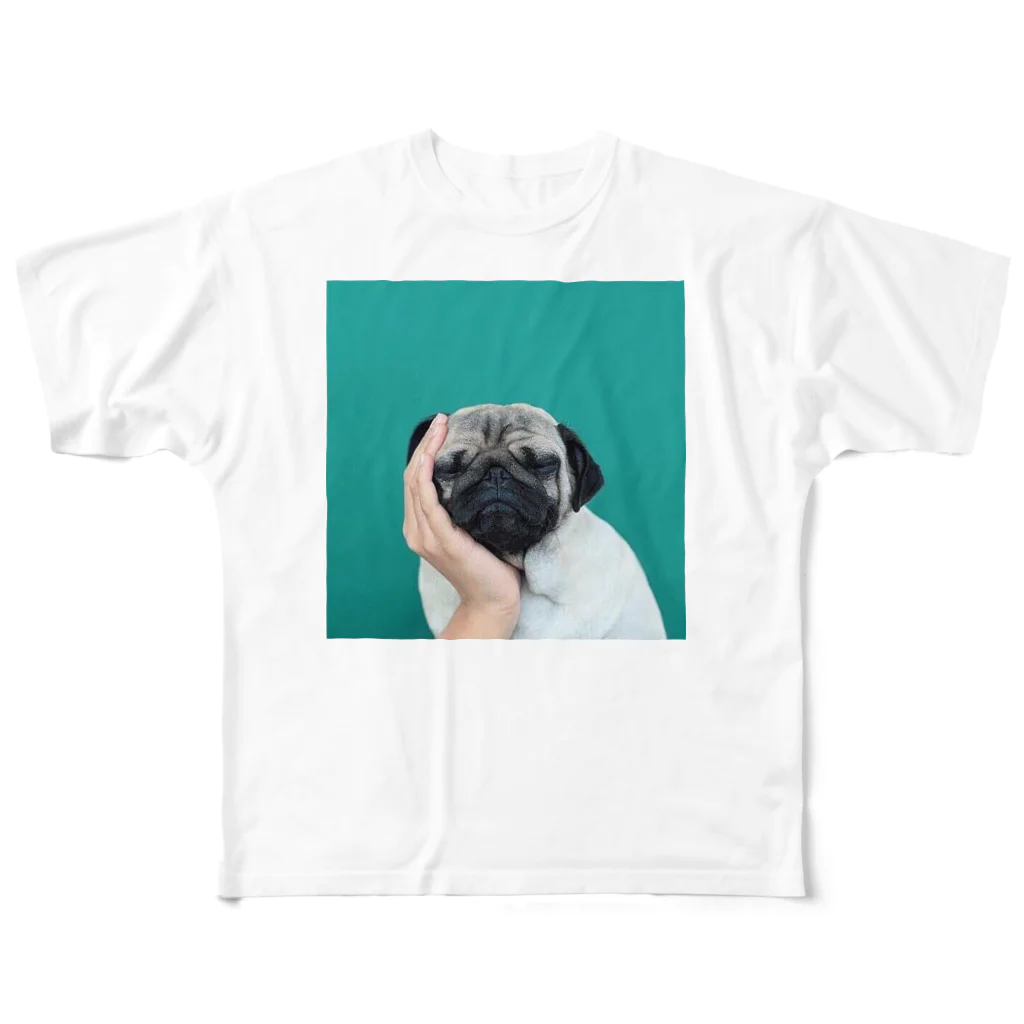 .comのbulldog フルグラフィックTシャツ