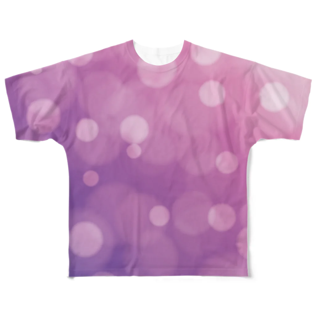 minimumのbokeh-purple フルグラフィックTシャツ