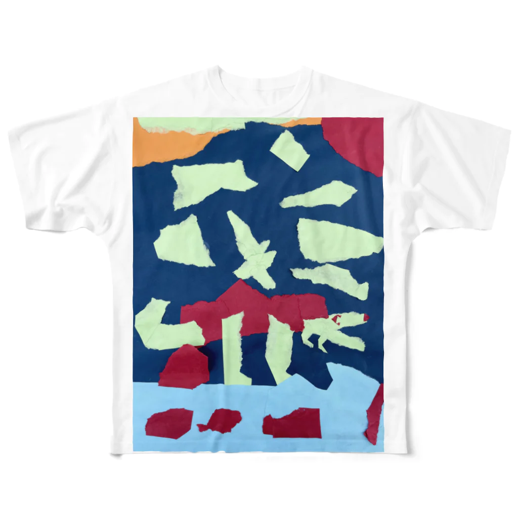 Hummingbirdの恐竜の世界の夜 All-Over Print T-Shirt