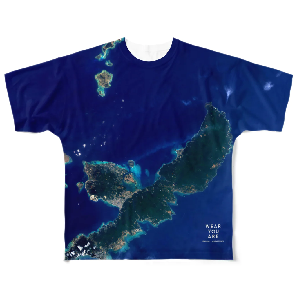 WEAR YOU AREの沖縄県 国頭郡 Tシャツ 両面 フルグラフィックTシャツ