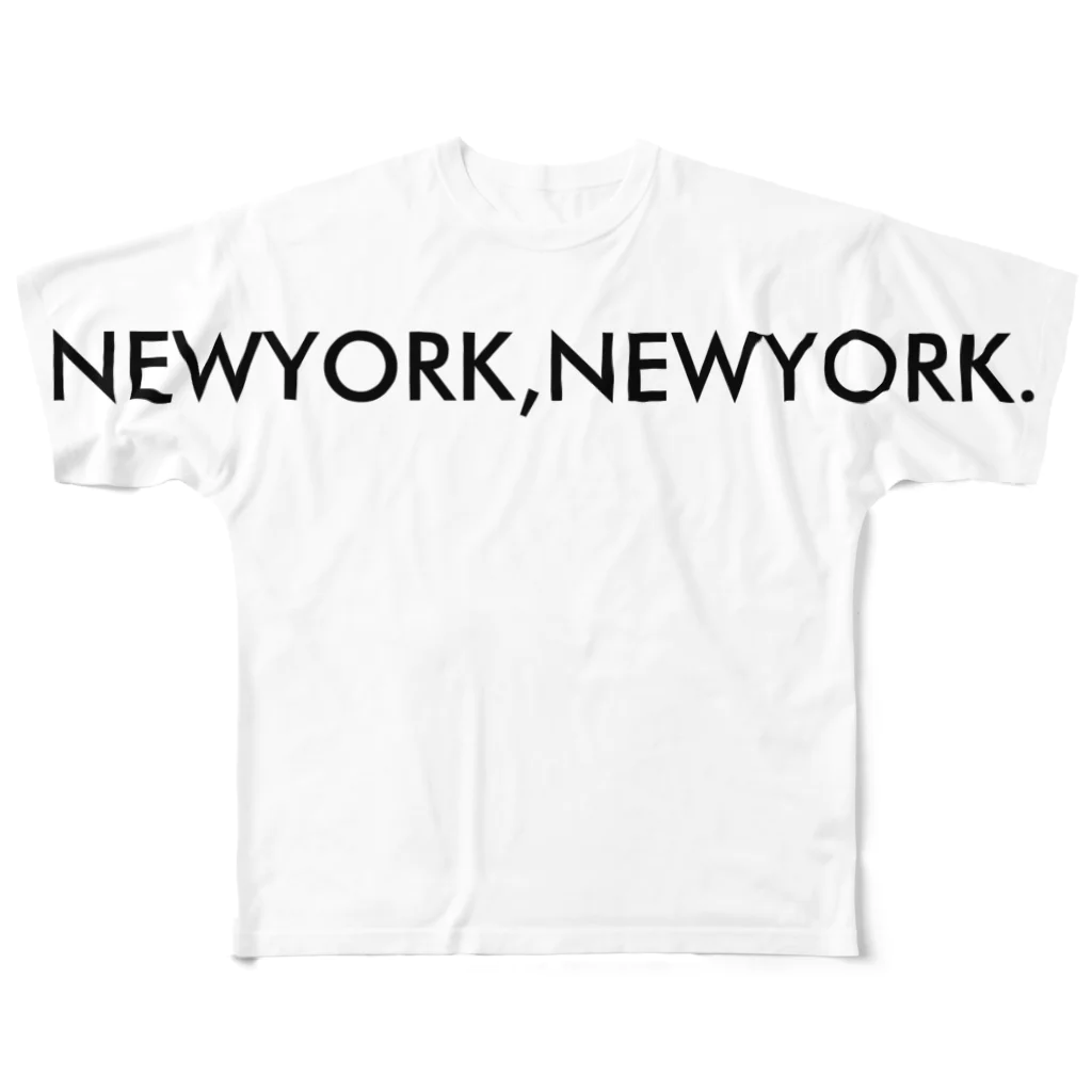 MONITOR BOYのNEWYORK,NEWYORK. フルグラフィックTシャツ