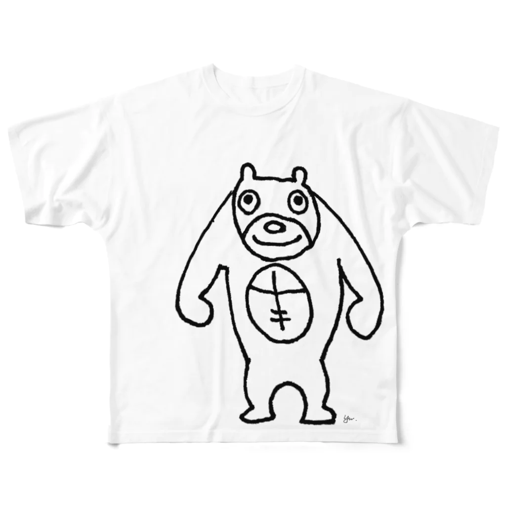 とらのこストア／Tranoco Storeのマッチョ熊／Macho Bear All-Over Print T-Shirt