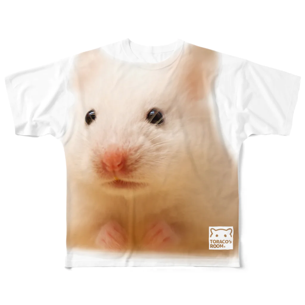 とらこの部屋☆ショップのポポコちゃん ドアップTシャツ All-Over Print T-Shirt