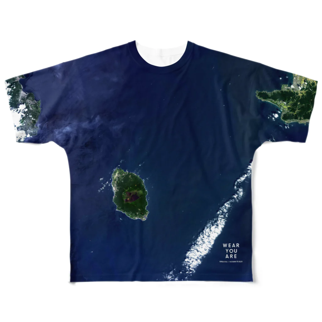 WEAR YOU AREの東京都 大島町 Tシャツ 片面 フルグラフィックTシャツ