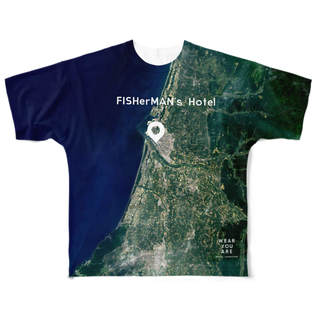 WEAR YOU AREの山形県 酒田市 Tシャツ 両面 All-Over Print T-Shirt