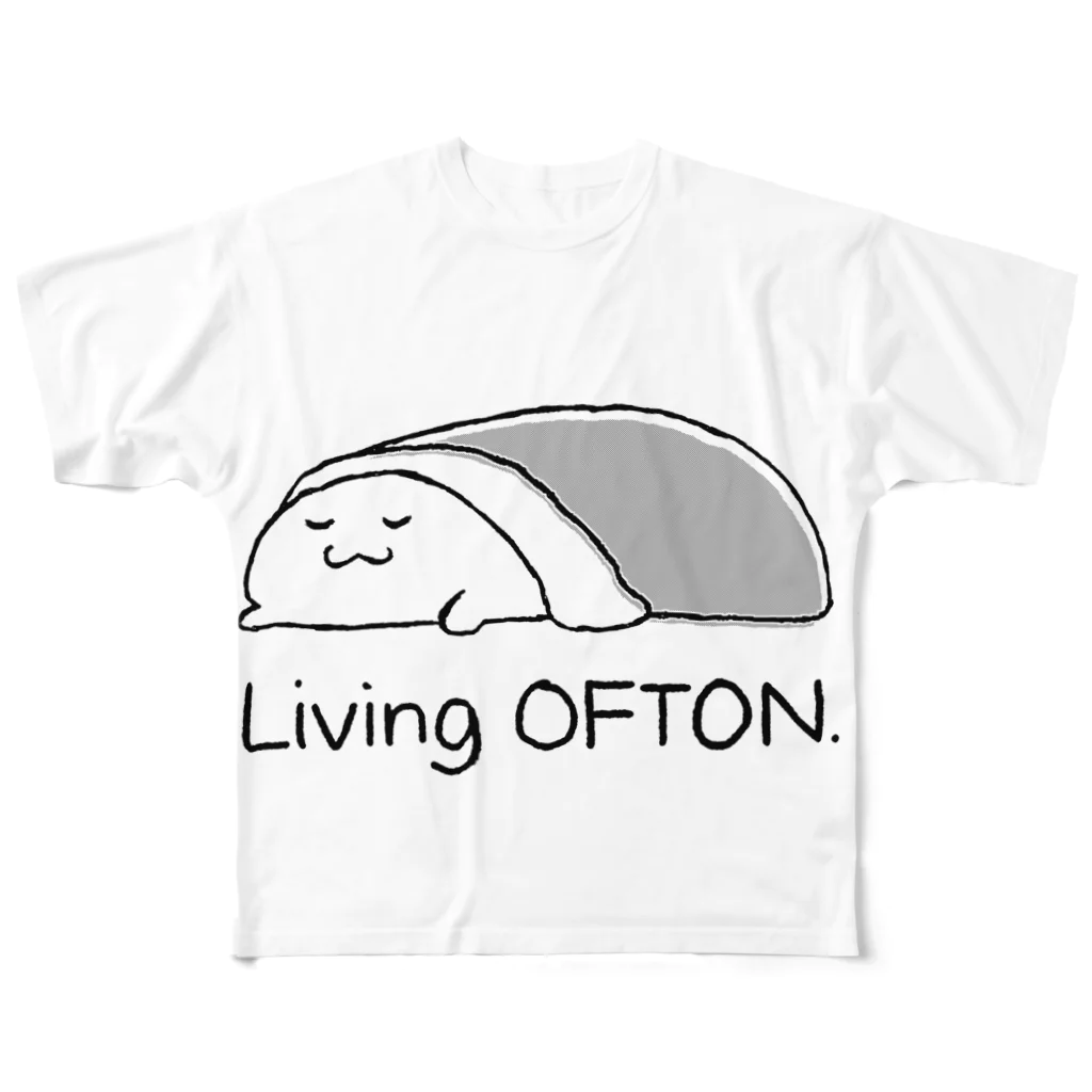 オフトゥンぐらし！のオフトゥンぐらし！ フルグラフィックTシャツ