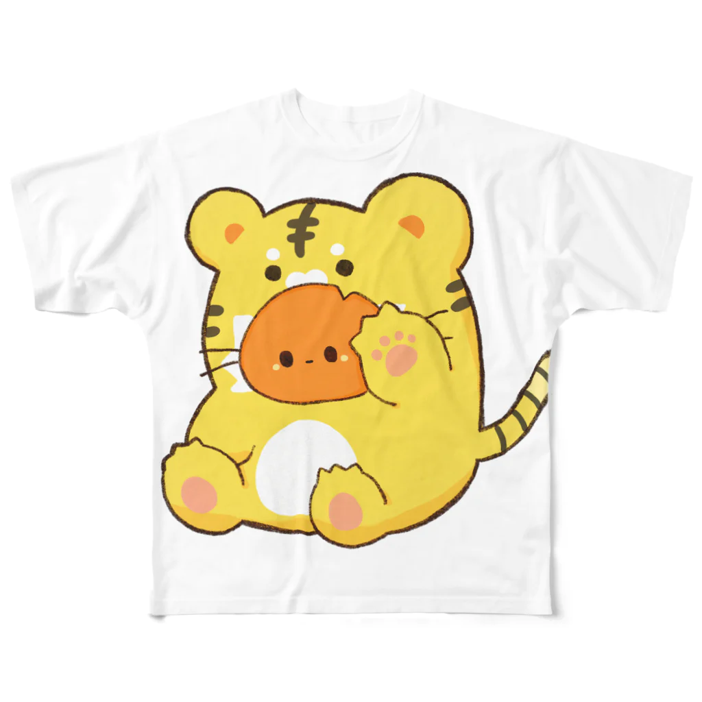 ゆるぽよしょっぷのとらトマ🐯 フルグラフィックTシャツ