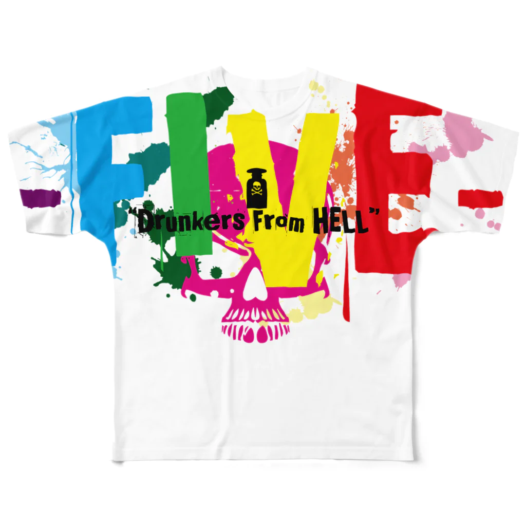 シューティングバーFIVEのFIVEのサイコTシャツver2 All-Over Print T-Shirt