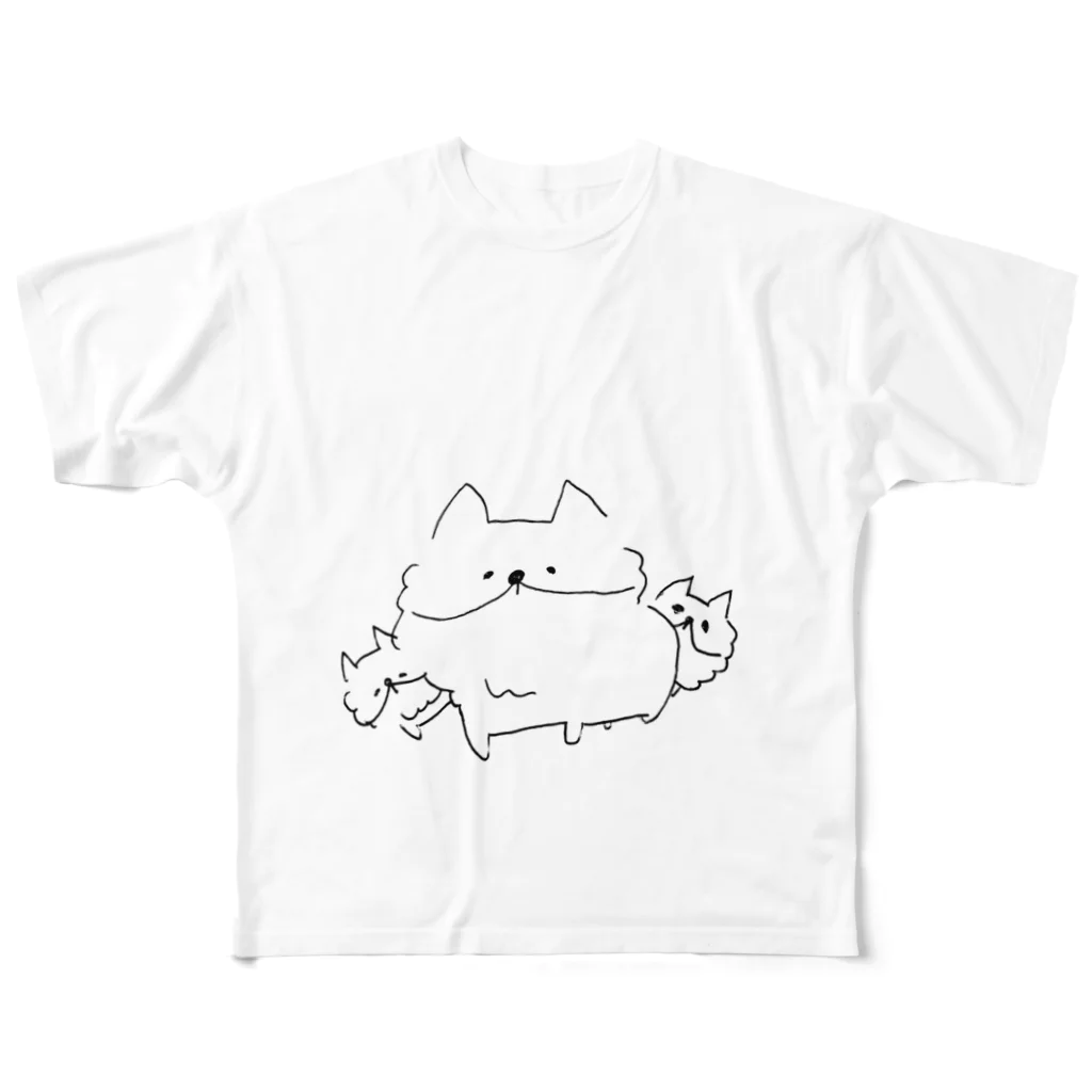 もろこぎくんの三兄弟コーギー All-Over Print T-Shirt