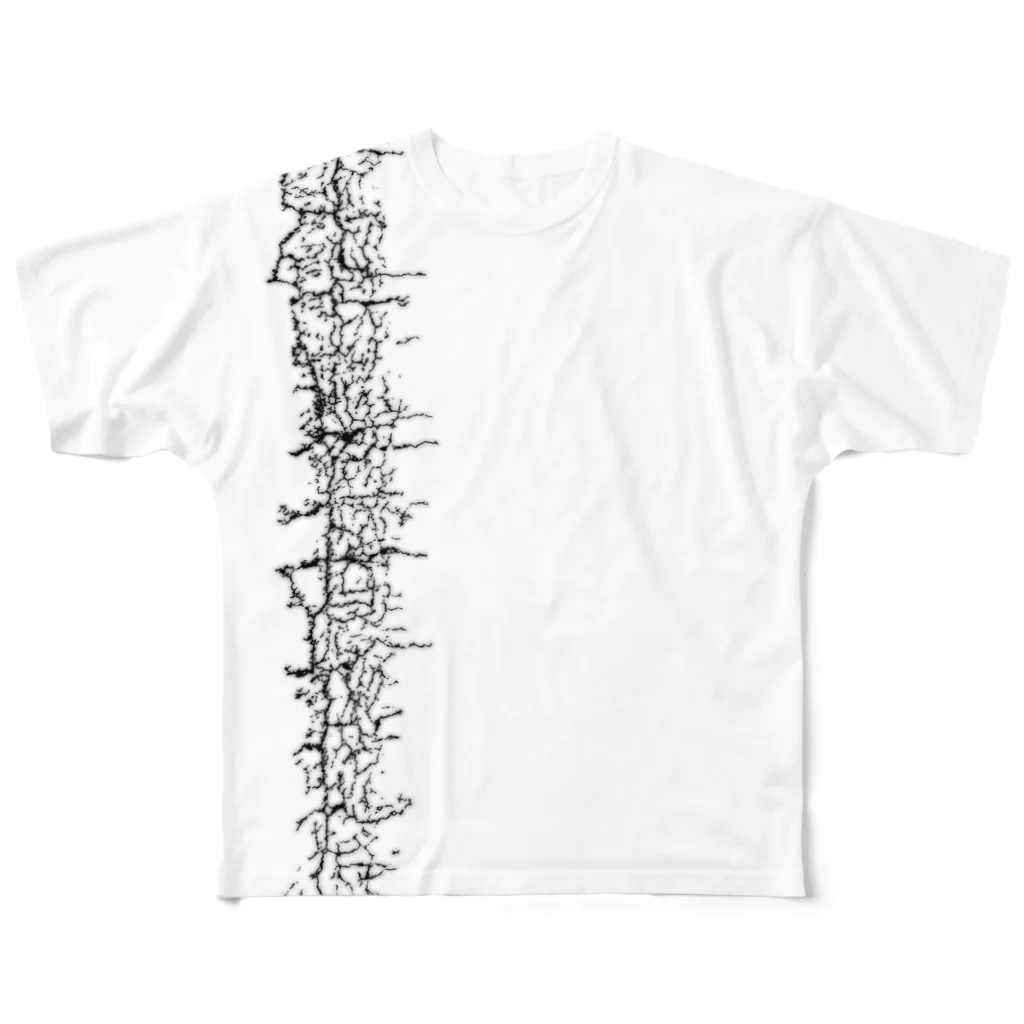 mechanicalsweetsのcracks（タテ） フルグラフィックTシャツ