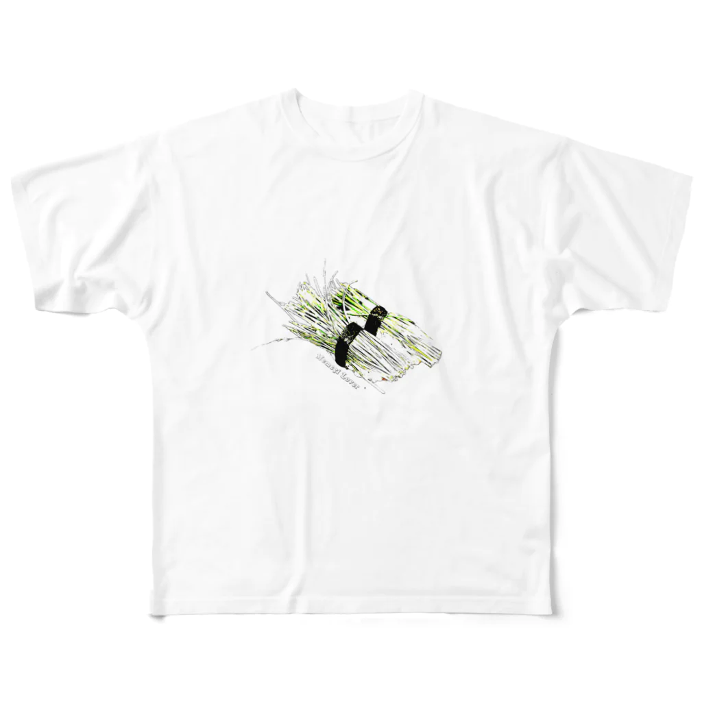 menegiloverの芽ネギLOVER② フルグラフィックTシャツ