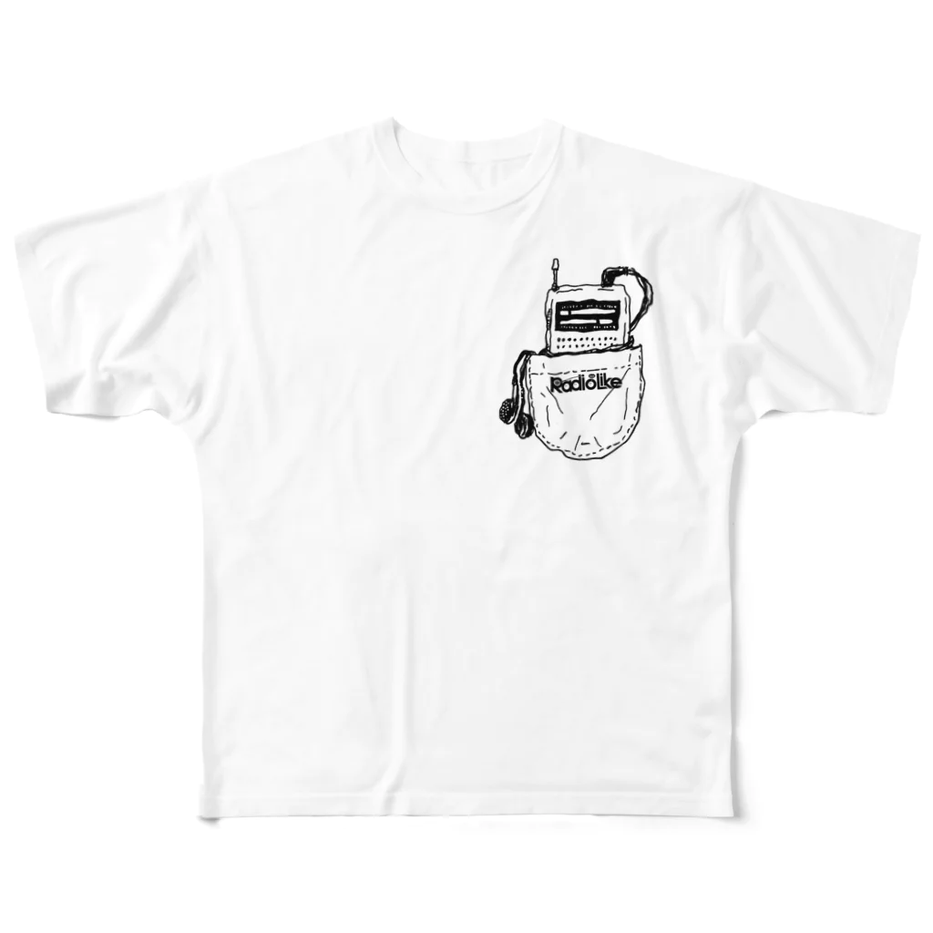 Radio Like hmm...のポケラジ フルグラフィックTシャツ