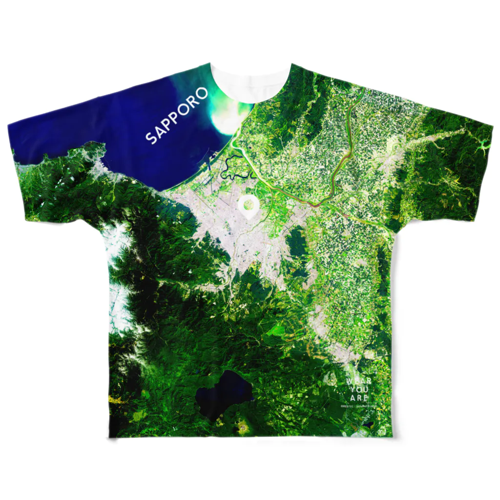 WEAR YOU AREの北海道 札幌市 Tシャツ 両面 All-Over Print T-Shirt