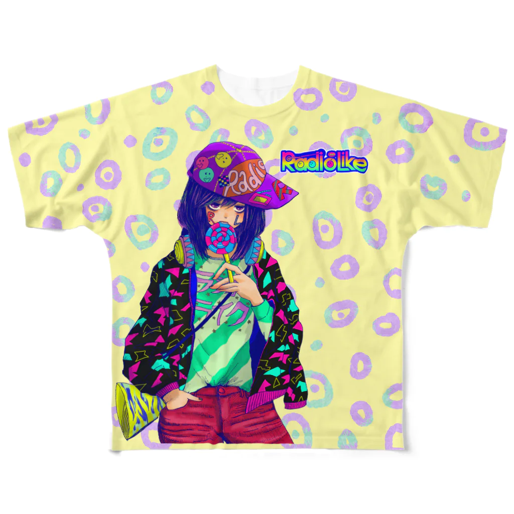 Radio Like hmm...のLollipop Girl フルグラフィックTシャツ