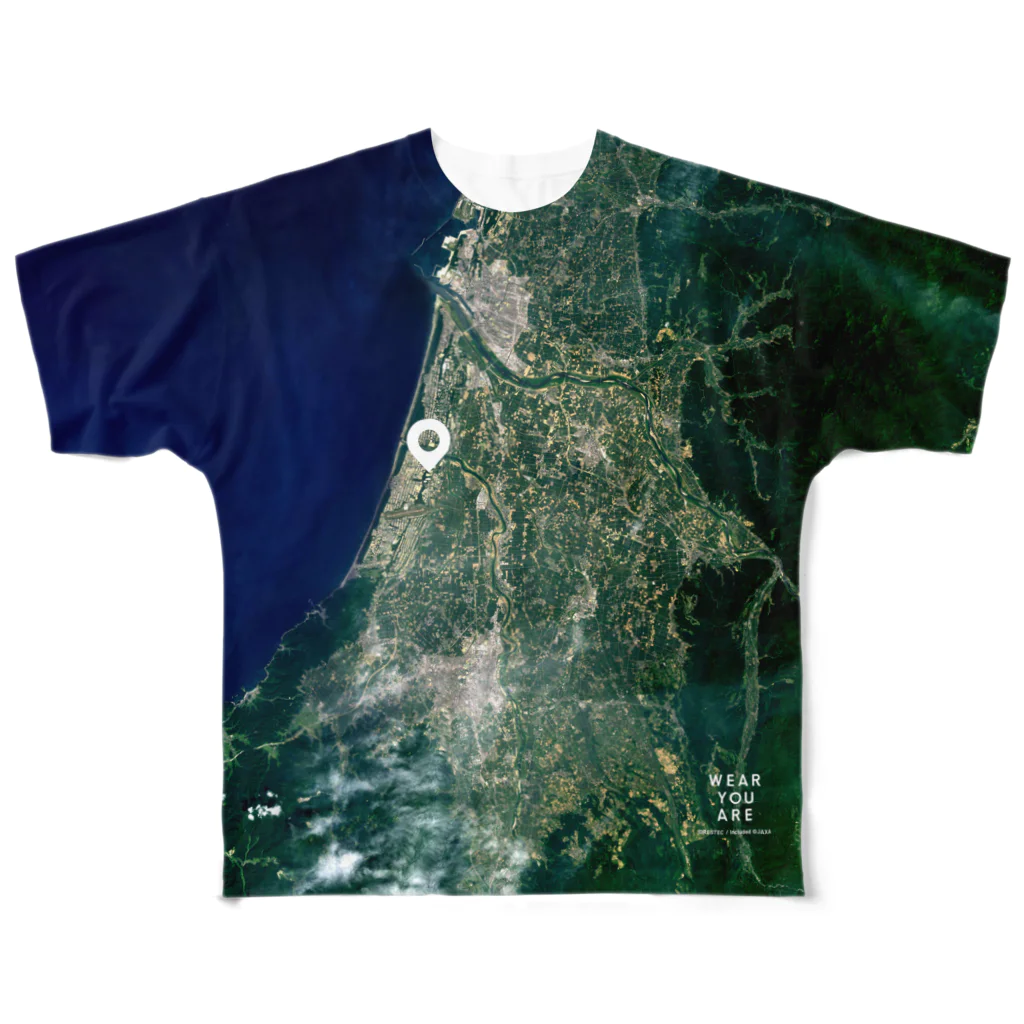 WEAR YOU AREの山形県 酒田市 Tシャツ 両面 All-Over Print T-Shirt