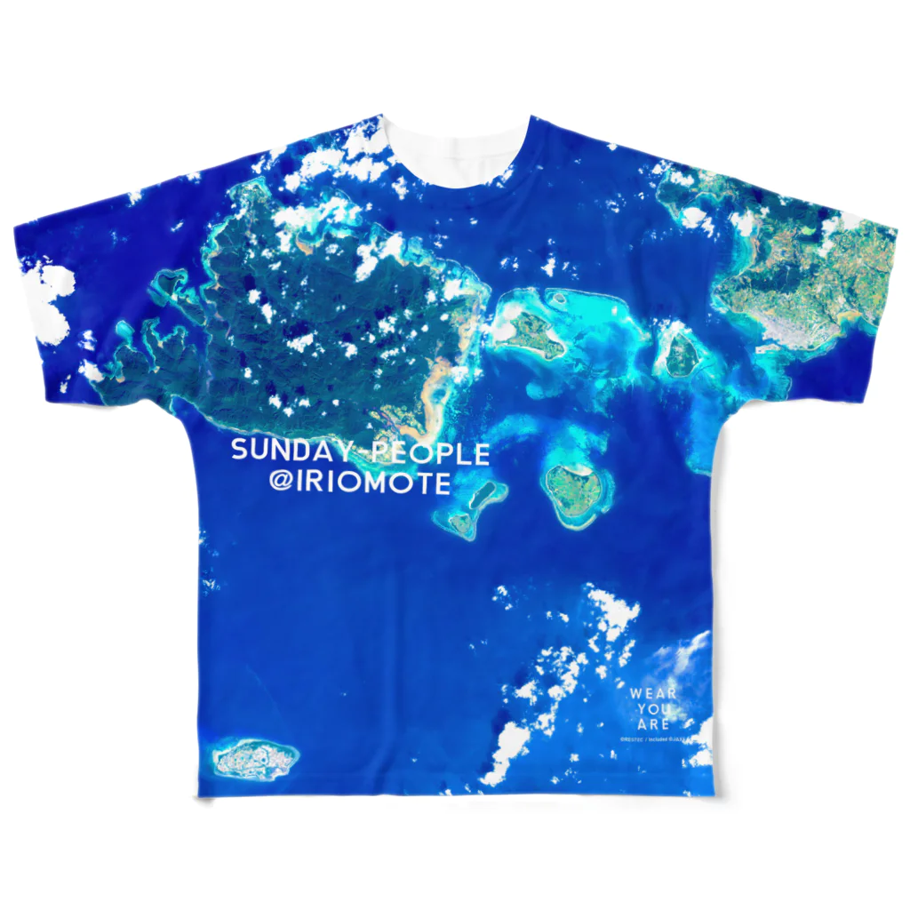 WEAR YOU AREの沖縄県 八重山郡 Tシャツ 両面 All-Over Print T-Shirt