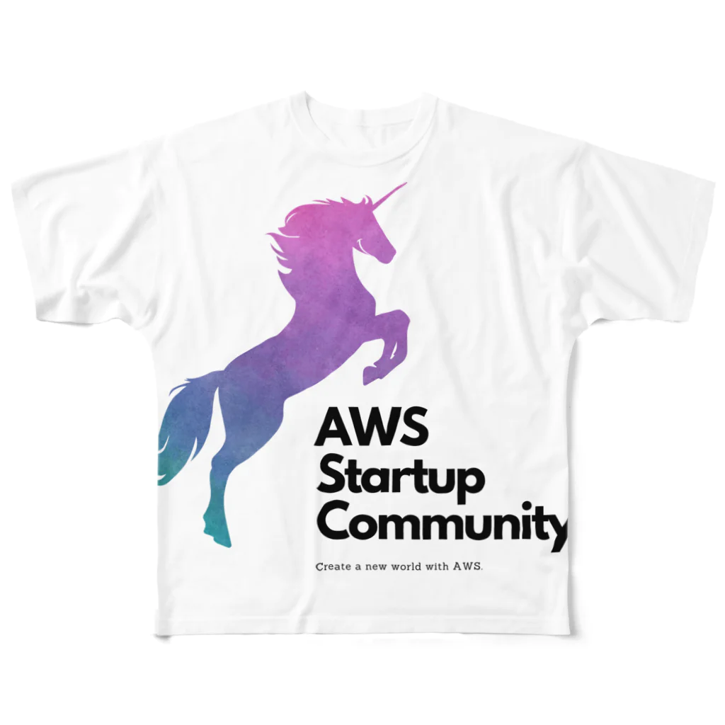 AWS Startup Community ShopのAWS Startup Community フルグラフィックTシャツ