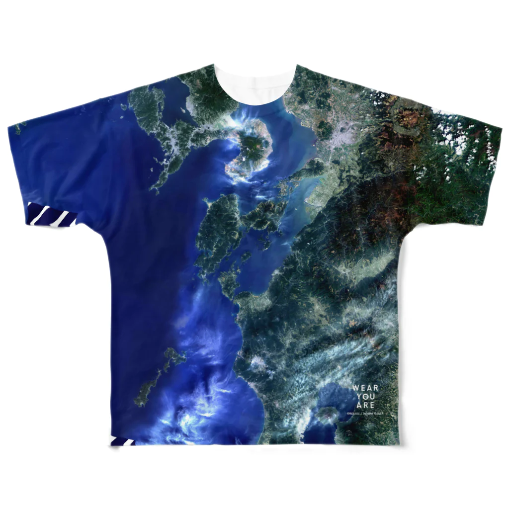 WEAR YOU AREの熊本県 天草市 Tシャツ 片面 All-Over Print T-Shirt