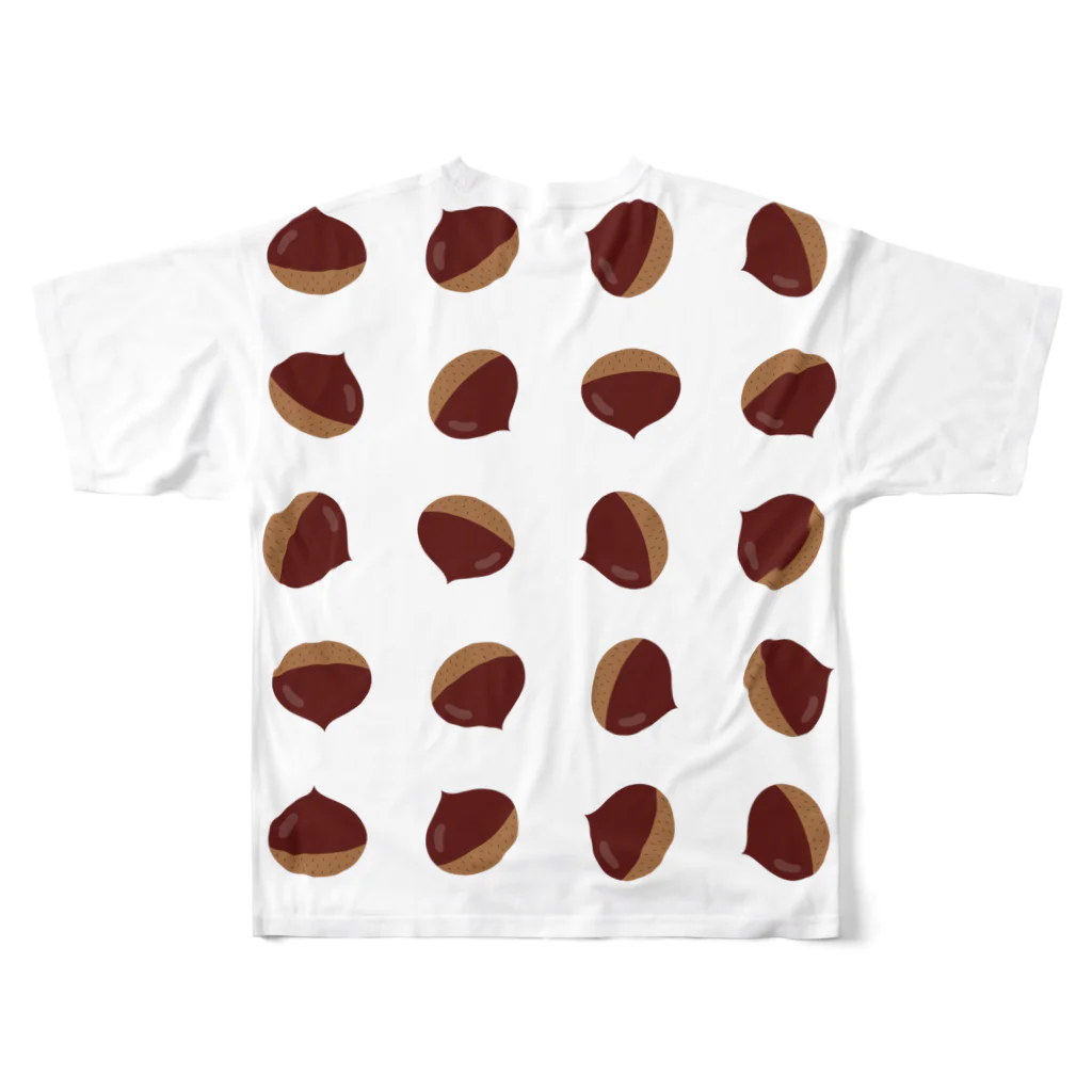 キッズモード某の栗並べただけ All-Over Print T-Shirt :back