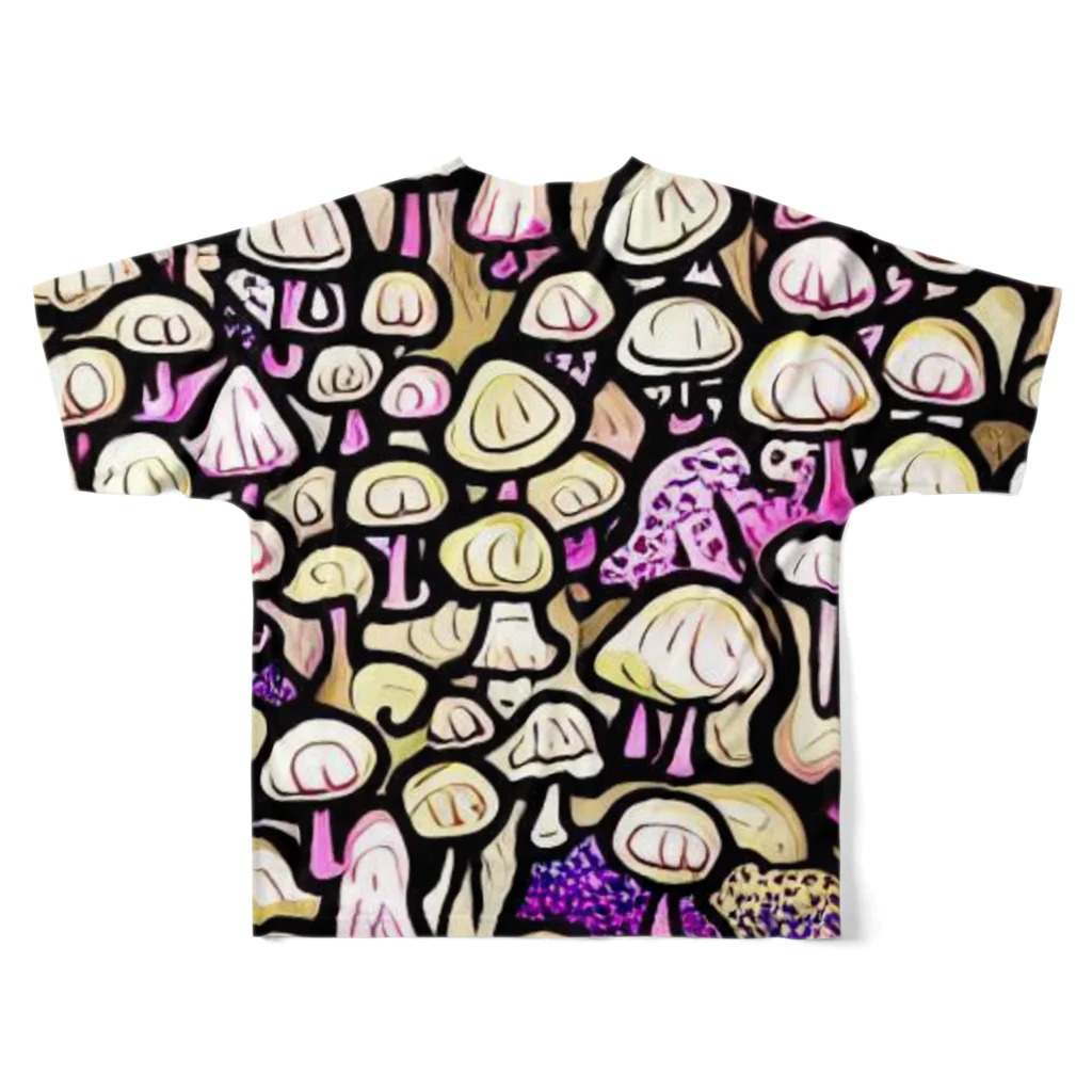 oonosaketenのＡＩキノコ All-Over Print T-Shirt :back