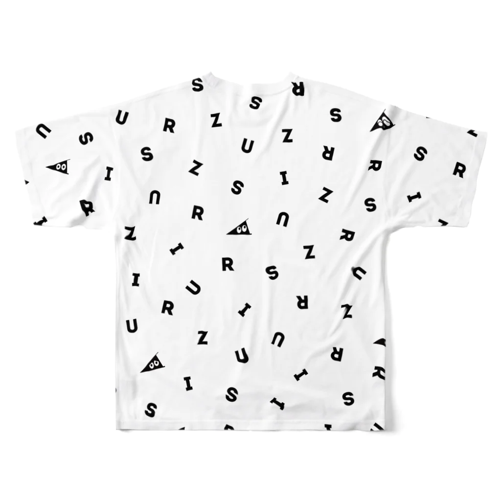 忍者スリスリくんのS・U・Z・U・R・I All-Over Print T-Shirt :back