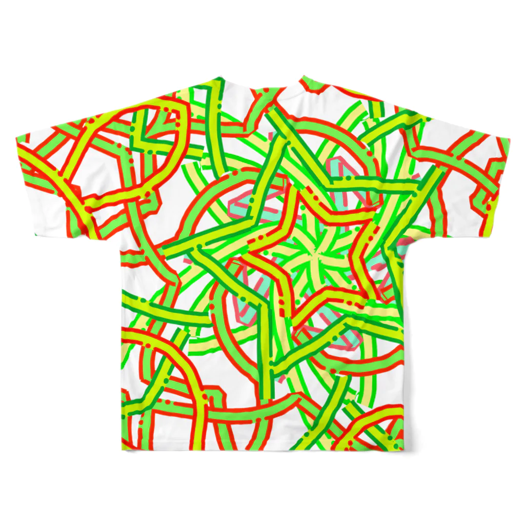 ✨🌈✨ユラクラカン🇯🇵 ✨🌈✨のSTAR🌟NETWORK All-Over Print T-Shirt :back