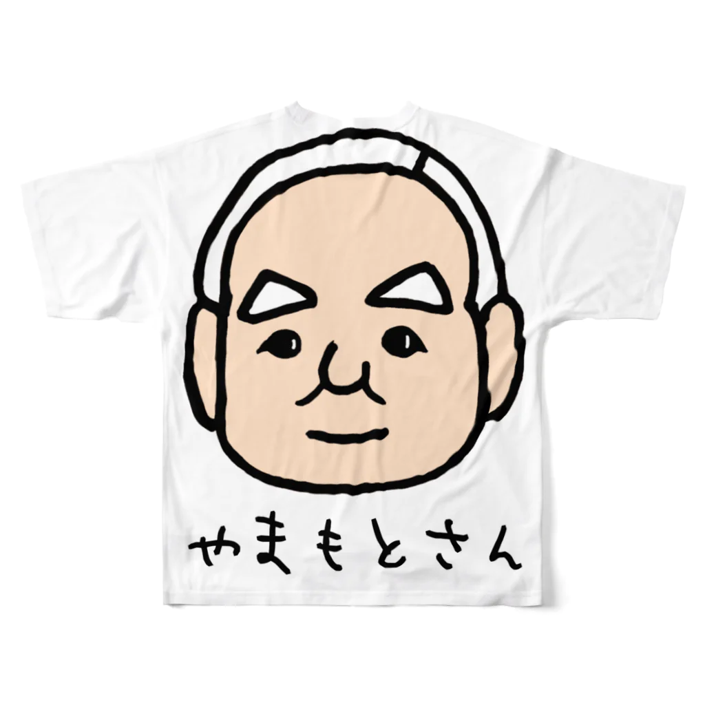 LalaHangeulの背中にやまもとさん フルグラフィックTシャツの背面