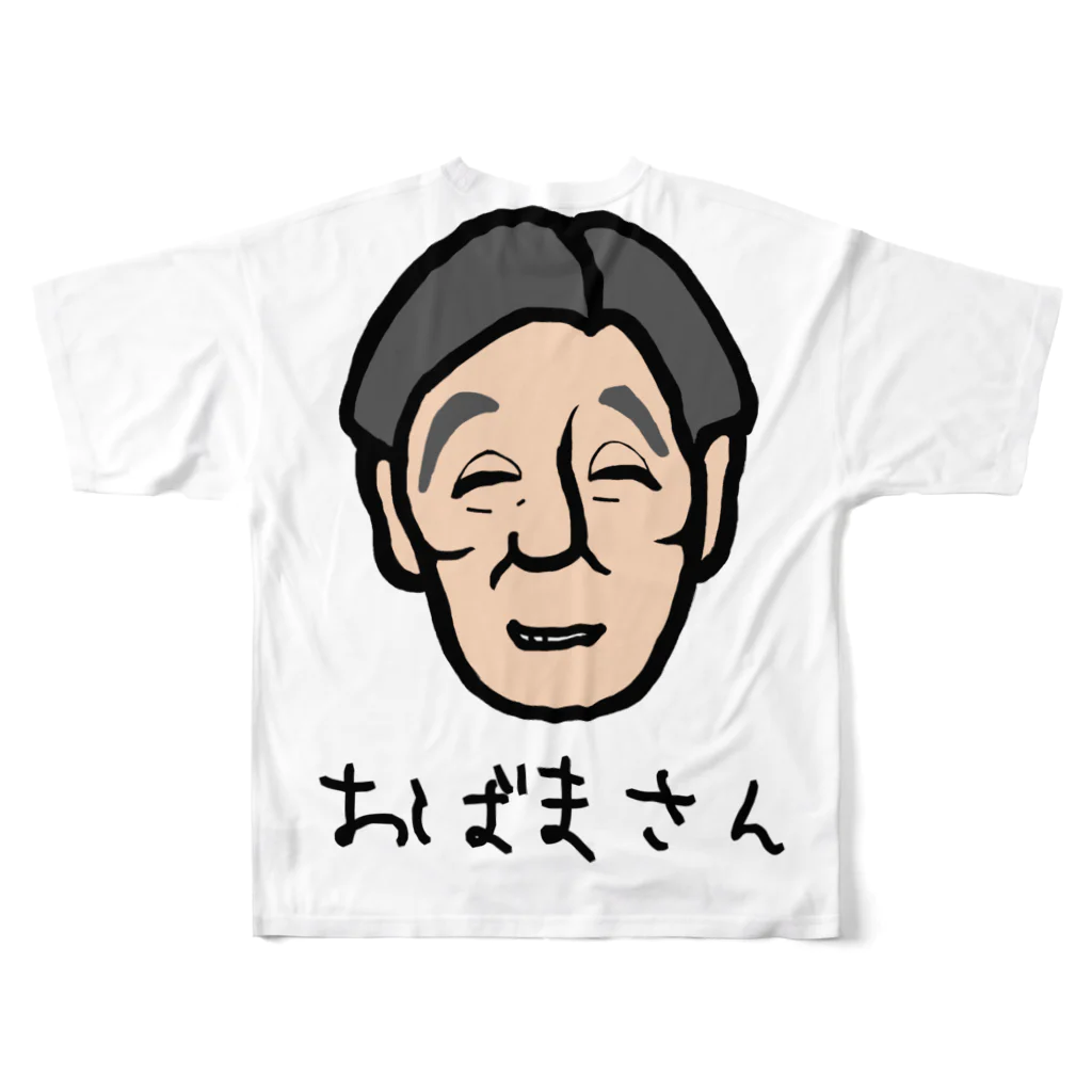 LalaHangeulの背中におばまさん フルグラフィックTシャツの背面